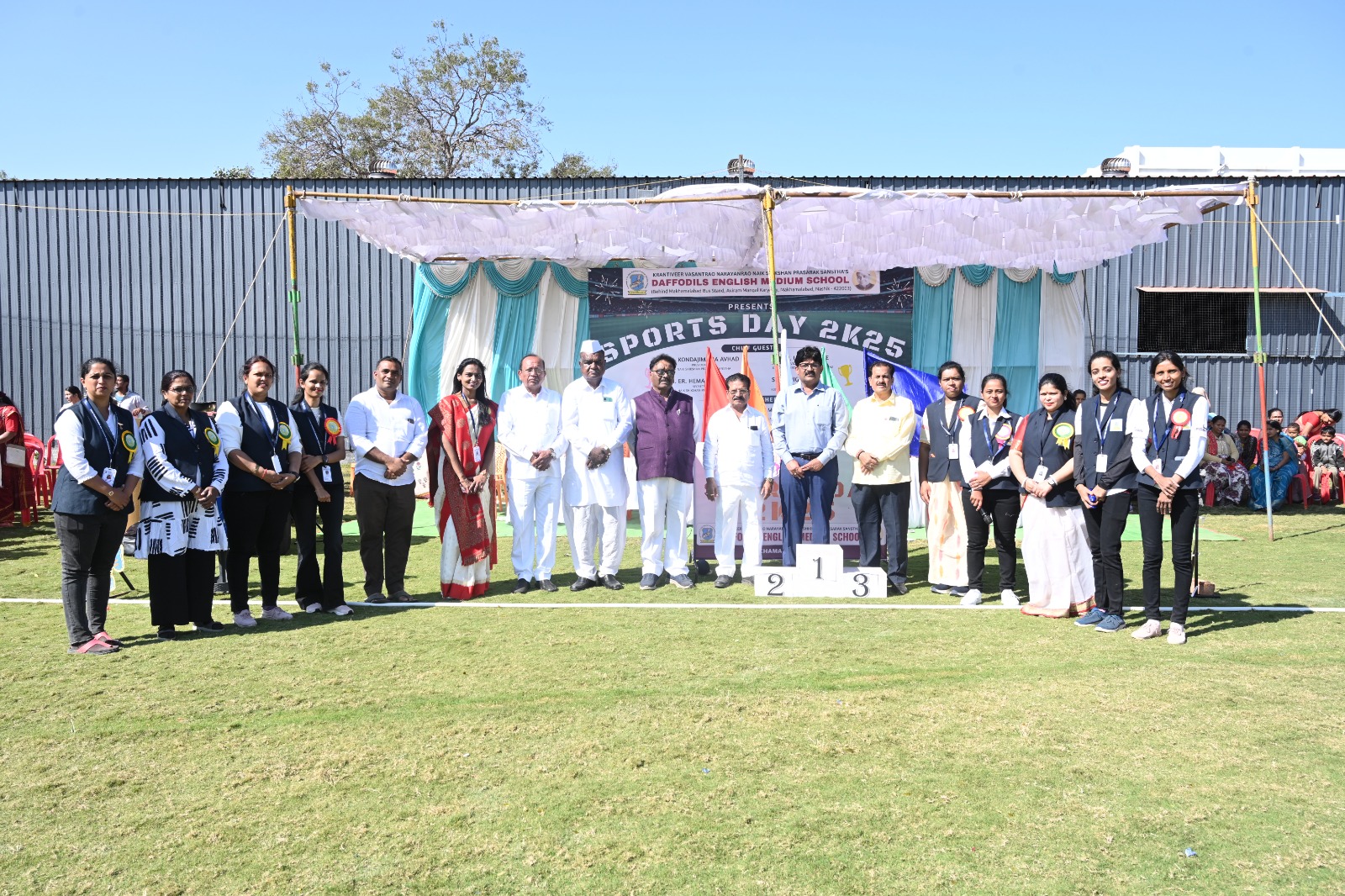 We were honored to have our respected  Chairman Mr. Kondaji Mama Avhad, Secretary Mr.Hemant Appa Dhatrak , Trustee, Dr. Damodar Mankar , Mr. Laxamanrao Jaybhave , Director Mr. Narayan Kakad , and Mr. Rajesh Dargode grace the occasion of our Sports Day..